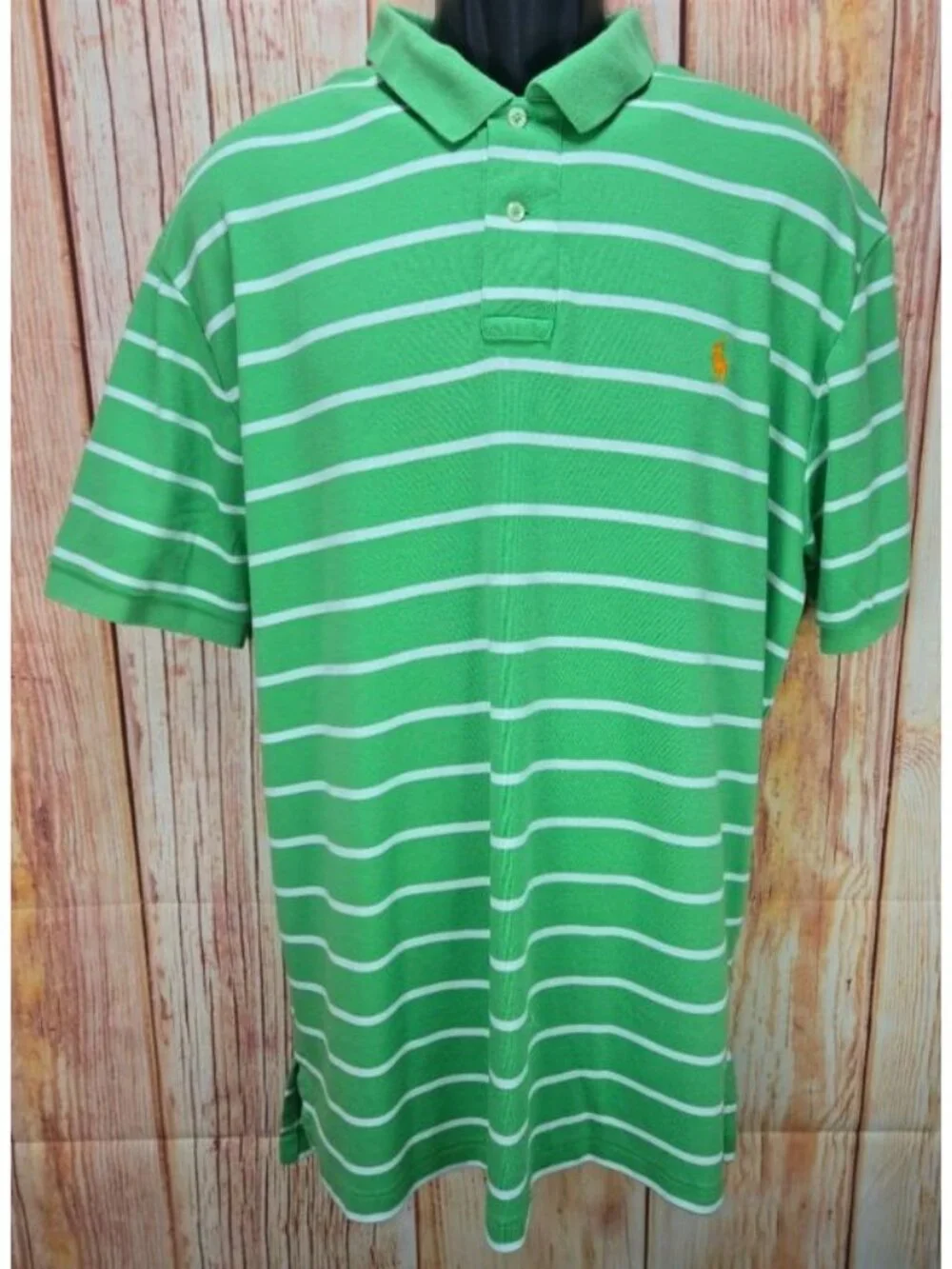 Polo Ralph Lauren Mens Soft Green Striped Polo XXL